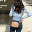 Wave Embroidery Square Bag Shoulder Strap With Printed Large Capacity Shoulder Crossbody Bag for Women - Slobuy