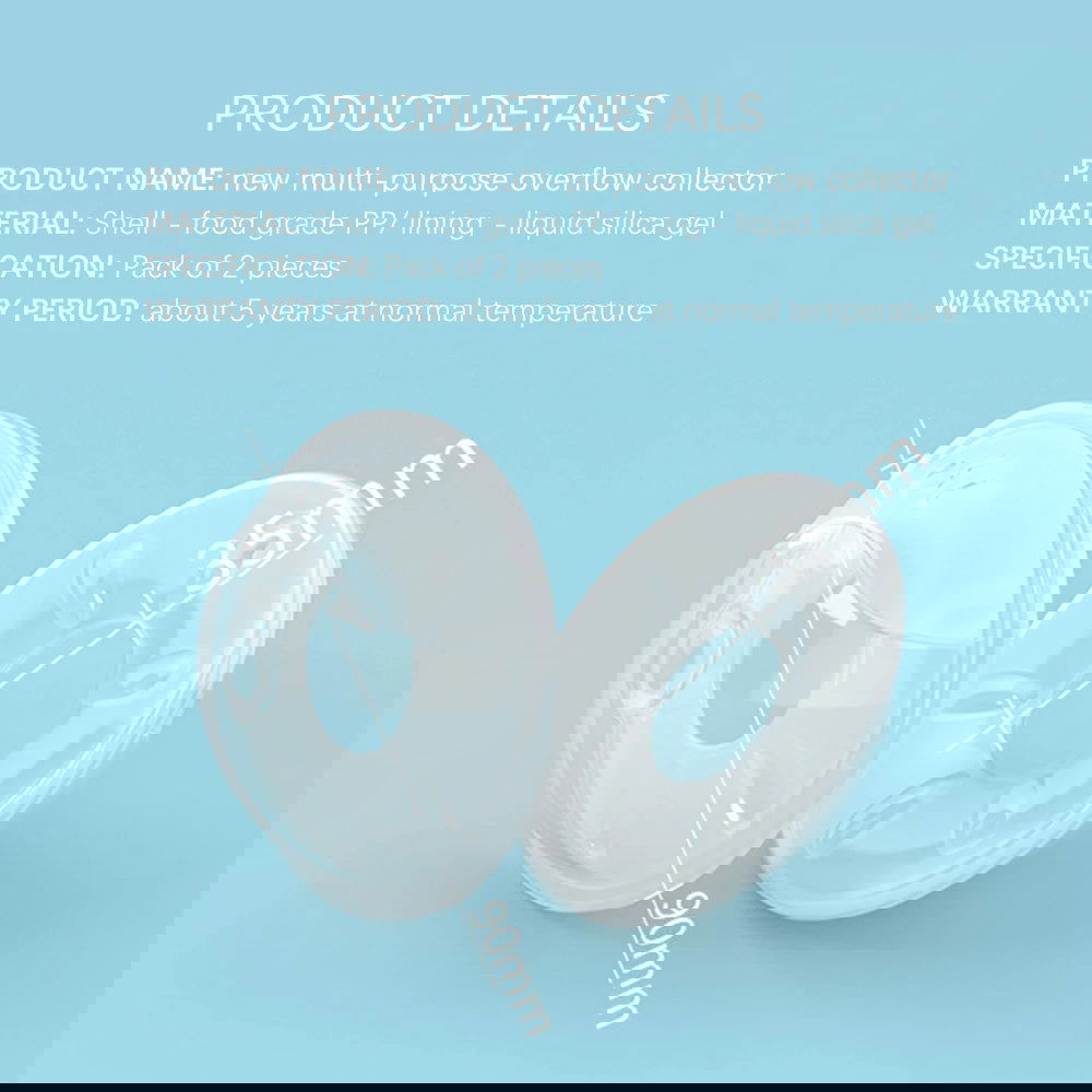 Wearable Breast Milk Collector Shell Silicone Breastfeeding Leakage Prevention Washable Anti-Overflow Pads Reusable Nursing Pads - Slobuy