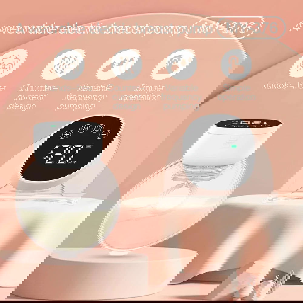 Wearable Hands Free Electric Breast Pump Silent Invisible Portable Milk Extractor 3 Modes Breastfeeding Milk Collector - Slobuy