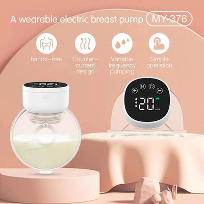 Wearable Hands Free Electric Breast Pump Silent Invisible Portable Milk Extractor 3 Modes Breastfeeding Milk Collector - Slobuy