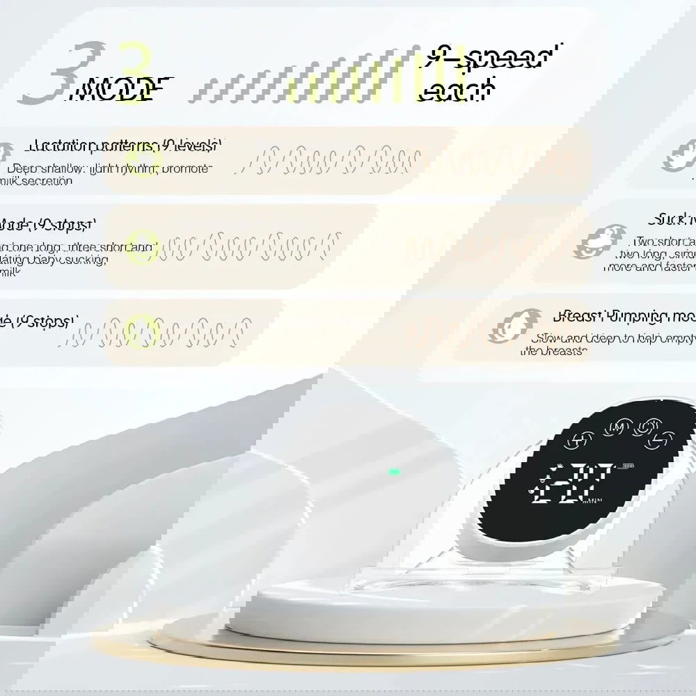Wearable Hands Free Electric Breast Pump Silent Invisible Portable Milk Extractor 3 Modes Breastfeeding Milk Collector - Slobuy