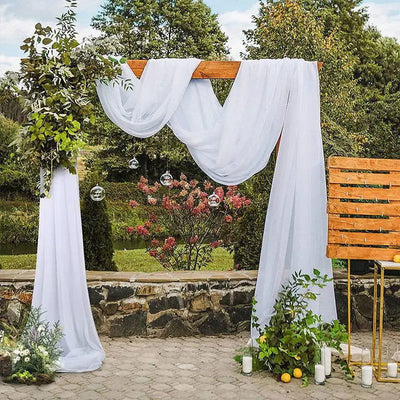 Wedding Arch Drape Chiffon Fabric Draping Curtain Drapery Wedding Stage Backdrop Draping Ceremony Reception Hanging Decoration - Slobuy