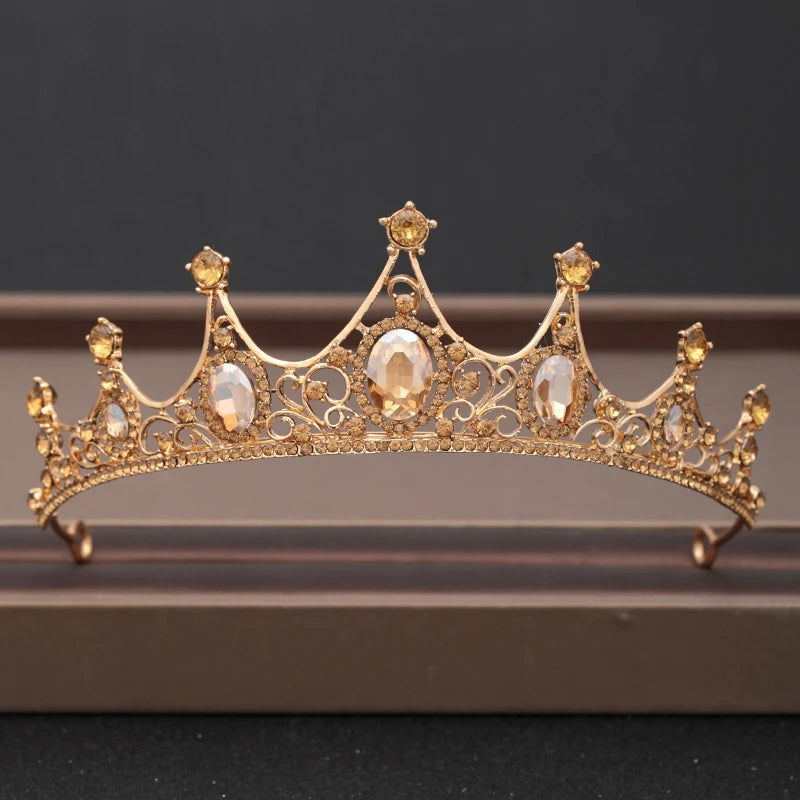 Wedding Crown Hair Jewelry Bridal Headpiece woman Baroque Rhinestones Crystal Tiaras Bride Party Crowns Wedding Hair Accessories - Slobuy