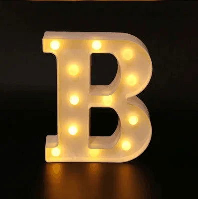 Wedding Decorative Name Letters Alphabet Letter LED Lights Luminous Number Lamp Night Light Party Baby Bedroom Decoration Home - Slobuy