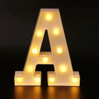 Wedding Decorative Name Letters Alphabet Letter LED Lights Luminous Number Lamp Night Light Party Baby Bedroom Decoration Home - Slobuy