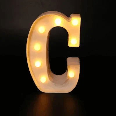 Wedding Decorative Name Letters Alphabet Letter LED Lights Luminous Number Lamp Night Light Party Baby Bedroom Decoration Home - Slobuy