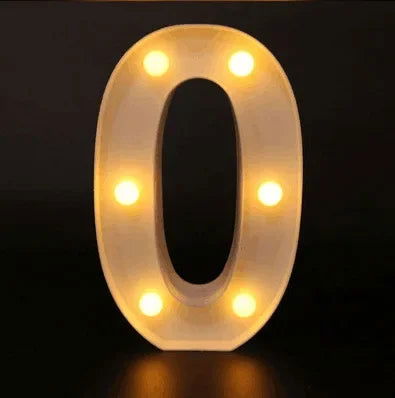 Wedding Decorative Name Letters Alphabet Letter LED Lights Luminous Number Lamp Night Light Party Baby Bedroom Decoration Home - Slobuy