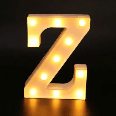 Wedding Decorative Name Letters Alphabet Letter LED Lights Luminous Number Lamp Night Light Party Baby Bedroom Decoration Home - Slobuy