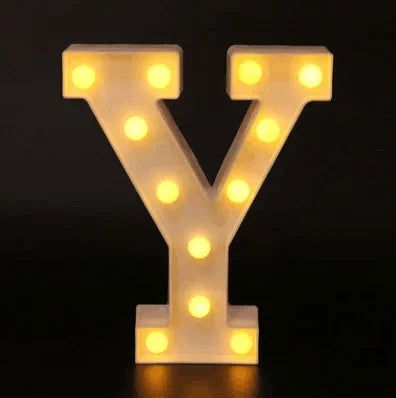 Wedding Decorative Name Letters Alphabet Letter LED Lights Luminous Number Lamp Night Light Party Baby Bedroom Decoration Home - Slobuy