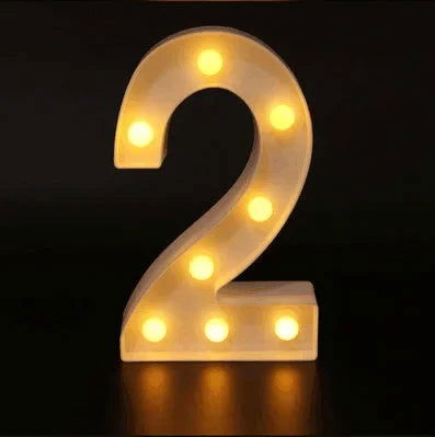 Wedding Decorative Name Letters Alphabet Letter LED Lights Luminous Number Lamp Night Light Party Baby Bedroom Decoration Home - Slobuy