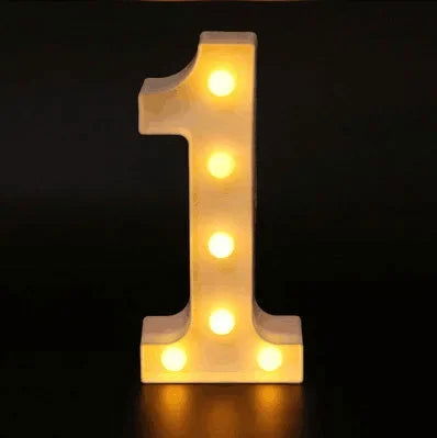 Wedding Decorative Name Letters Alphabet Letter LED Lights Luminous Number Lamp Night Light Party Baby Bedroom Decoration Home - Slobuy