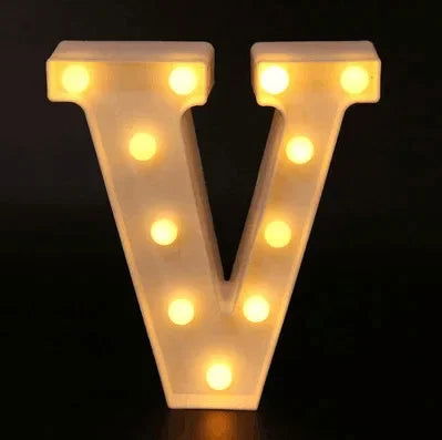 Wedding Decorative Name Letters Alphabet Letter LED Lights Luminous Number Lamp Night Light Party Baby Bedroom Decoration Home - Slobuy