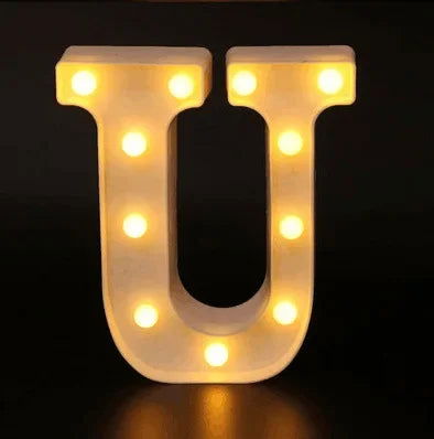 Wedding Decorative Name Letters Alphabet Letter LED Lights Luminous Number Lamp Night Light Party Baby Bedroom Decoration Home - Slobuy