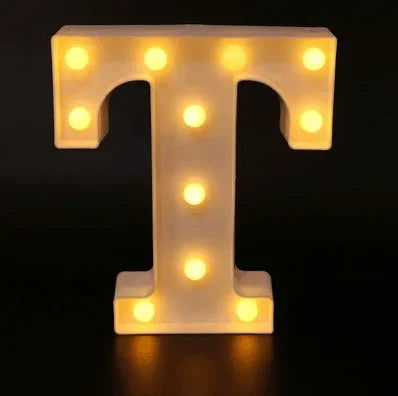 Wedding Decorative Name Letters Alphabet Letter LED Lights Luminous Number Lamp Night Light Party Baby Bedroom Decoration Home - Slobuy