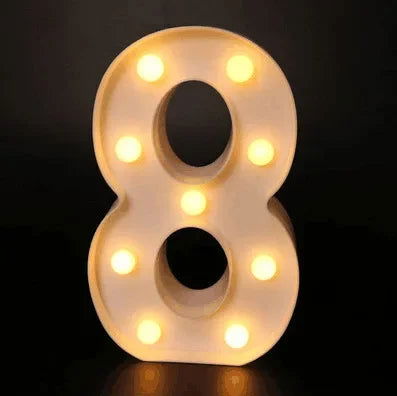Wedding Decorative Name Letters Alphabet Letter LED Lights Luminous Number Lamp Night Light Party Baby Bedroom Decoration Home - Slobuy