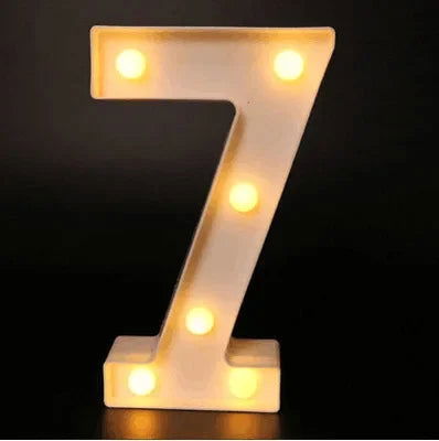 Wedding Decorative Name Letters Alphabet Letter LED Lights Luminous Number Lamp Night Light Party Baby Bedroom Decoration Home - Slobuy