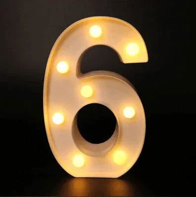Wedding Decorative Name Letters Alphabet Letter LED Lights Luminous Number Lamp Night Light Party Baby Bedroom Decoration Home - Slobuy