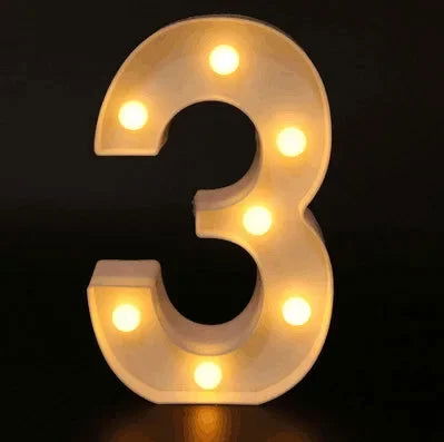 Wedding Decorative Name Letters Alphabet Letter LED Lights Luminous Number Lamp Night Light Party Baby Bedroom Decoration Home - Slobuy