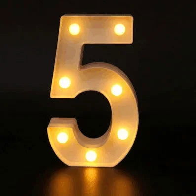 Wedding Decorative Name Letters Alphabet Letter LED Lights Luminous Number Lamp Night Light Party Baby Bedroom Decoration Home - Slobuy