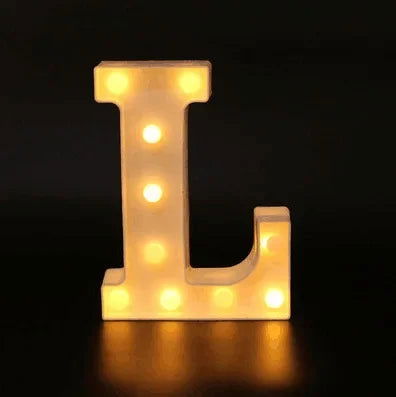 Wedding Decorative Name Letters Alphabet Letter LED Lights Luminous Number Lamp Night Light Party Baby Bedroom Decoration Home - Slobuy