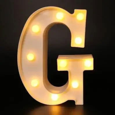 Wedding Decorative Name Letters Alphabet Letter LED Lights Luminous Number Lamp Night Light Party Baby Bedroom Decoration Home - Slobuy