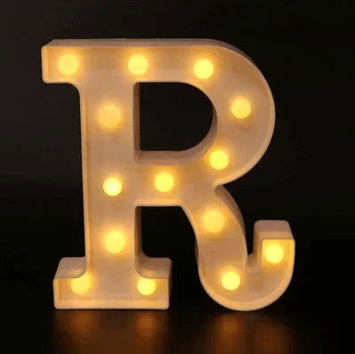 Wedding Decorative Name Letters Alphabet Letter LED Lights Luminous Number Lamp Night Light Party Baby Bedroom Decoration Home - Slobuy