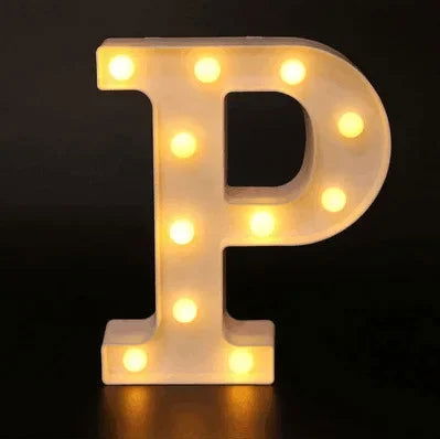 Wedding Decorative Name Letters Alphabet Letter LED Lights Luminous Number Lamp Night Light Party Baby Bedroom Decoration Home - Slobuy