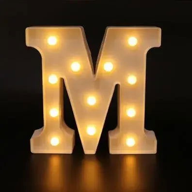 Wedding Decorative Name Letters Alphabet Letter LED Lights Luminous Number Lamp Night Light Party Baby Bedroom Decoration Home - Slobuy