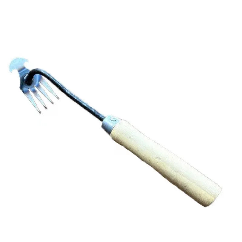 Weeding Artifact Uprooting Weeding Tool Steel Weed Puller 4 Teeth Dual Purpose Weeder Hand Remover Tool For Garden - Slobuy