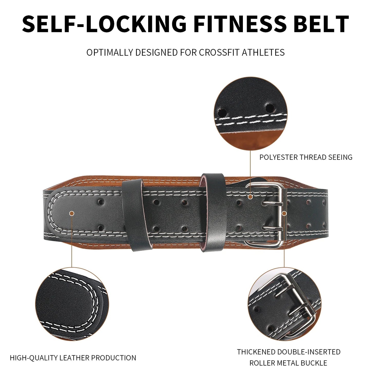 Weight Lifting Belts 10.5cm Width For Men Women, Gym Fitness Squats Belt Back Support For Powerlifting, Cross Training, Workout - Slobuy