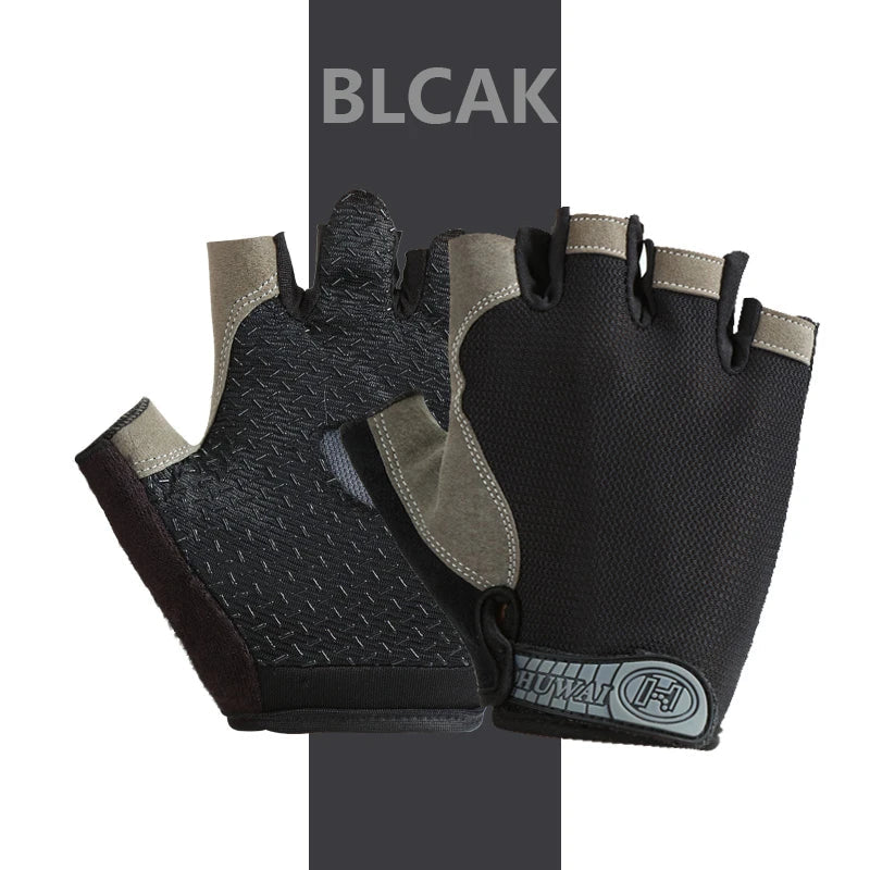 Weightlifti Gym Gloves Fitness Training Fingerless Men Women Bodybuilding Exercise Sports Gloves Cycling Anti Slip Breathable - Slobuy