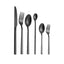 Western Tableware Black Dinnerware Set 6 Pieces Cutlery Set Stainless Steel Knife Fork IceTea Spoon Party Classic Silverware Set - Slobuy