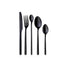 Western Tableware Black Dinnerware Set 6 Pieces Cutlery Set Stainless Steel Knife Fork IceTea Spoon Party Classic Silverware Set - Slobuy