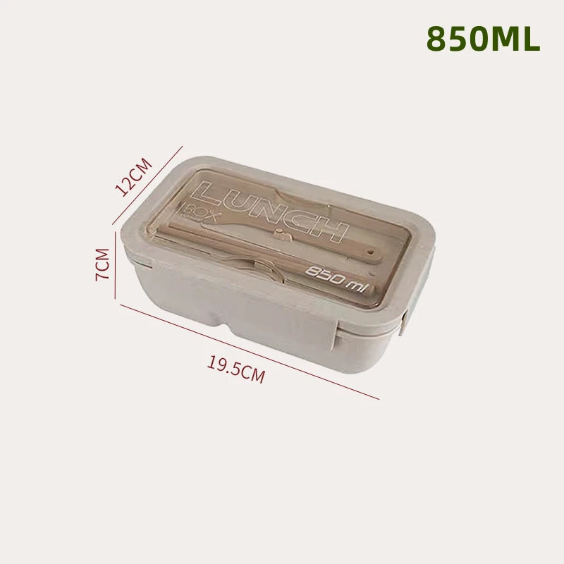 Wheat Straw Lunch Box Healthy BPA Free Bento Boxes Microwave Dinnerware Food Storage Container Soup Cup Lunch Box for Kids - Slobuy