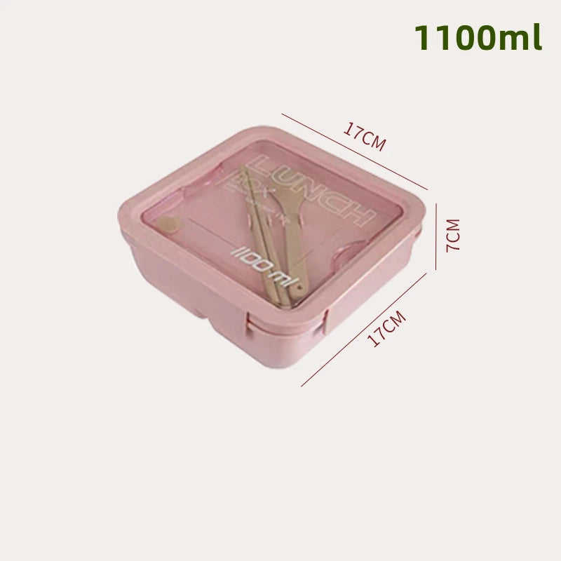 Wheat Straw Lunch Box Healthy BPA Free Bento Boxes Microwave Dinnerware Food Storage Container Soup Cup Lunch Box for Kids - Slobuy