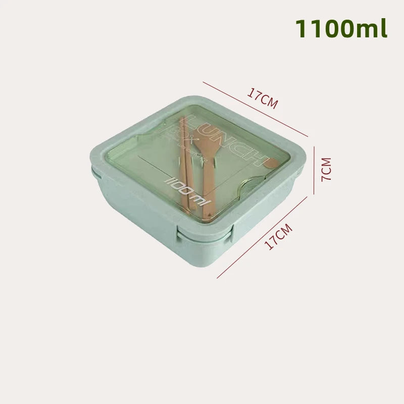 Wheat Straw Lunch Box Healthy BPA Free Bento Boxes Microwave Dinnerware Food Storage Container Soup Cup Lunch Box for Kids - Slobuy