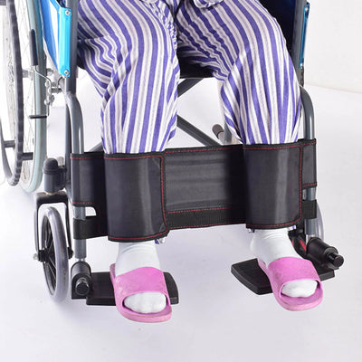 Wheelchair Leg Strap Black Wheelchair Foot Rest Restraint for Elderly Disabled Legs Restraining Safety Fixation Strip Brace - Slobuy