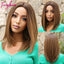 White Blonde Gray Synthetic Wigs with Bangs Short Straight Bob Hair Wig for Women Cosplay Daily Natural Hair Heat Resistant - Slobuy