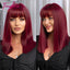 White Blonde Gray Synthetic Wigs with Bangs Short Straight Bob Hair Wig for Women Cosplay Daily Natural Hair Heat Resistant - Slobuy