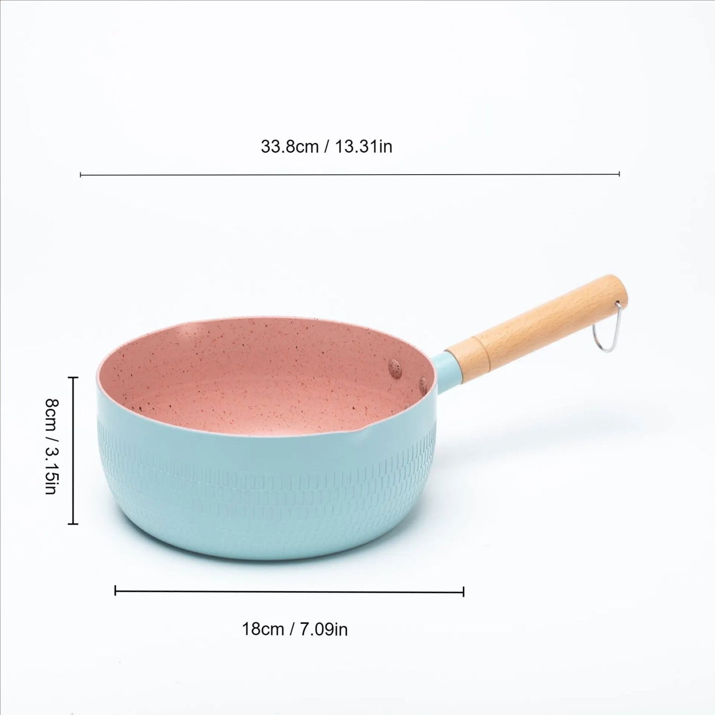 1pc Blue/Green/White Non Stick Pan Milk Pot Baby Food Pot Snow Pan Frying And Boiling Integrated Induction Cooker Gas Universal - Slobuy