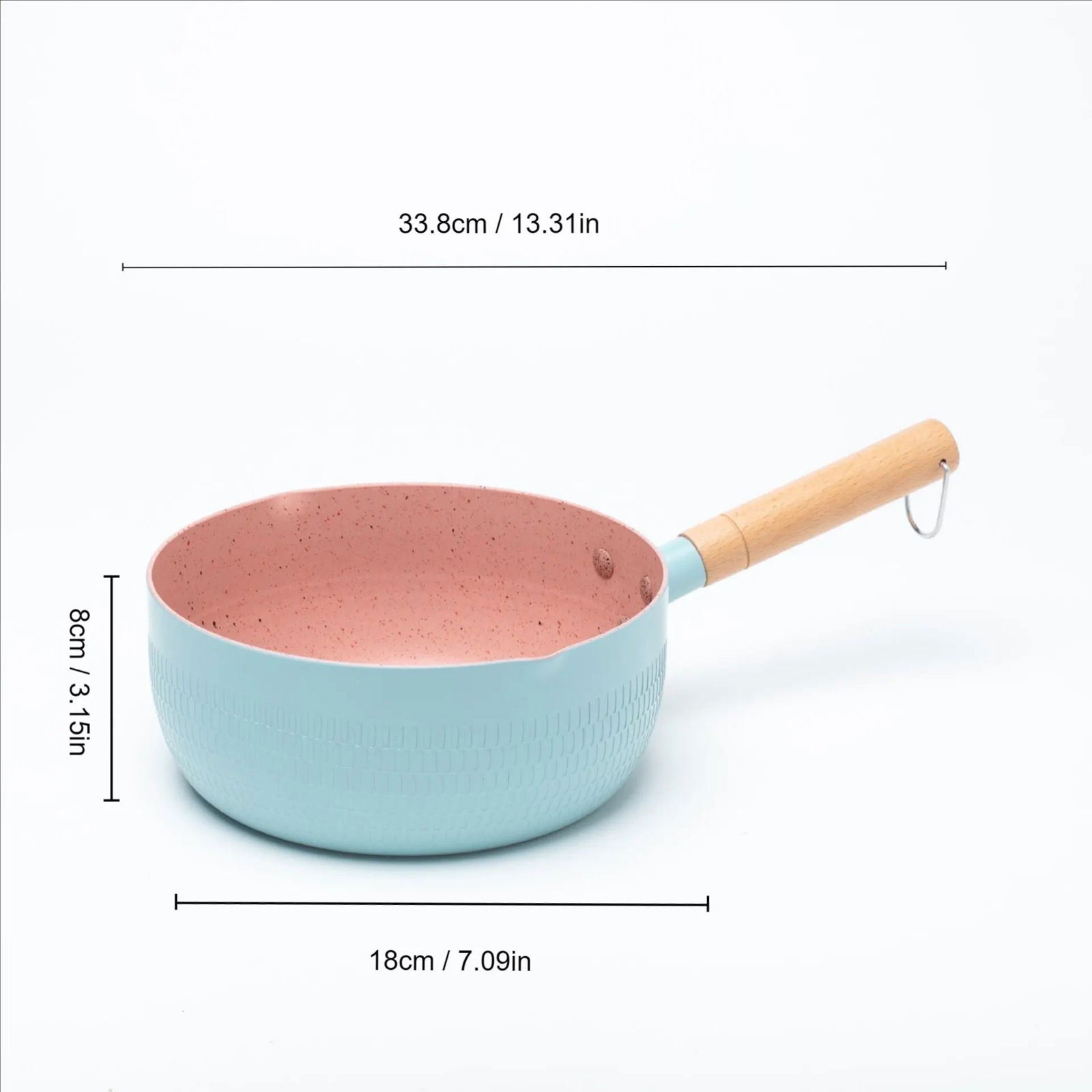 1pc Blue/Green/White Non Stick Pan Milk Pot Baby Food Pot Snow Pan Frying And Boiling Integrated Induction Cooker Gas Universal - Slobuy