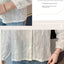 White Sweet V-neck Lace Long Sleeved Shirt With Bubble Sleeves Versatile Top Autumn Retro Sweet Single Breasted Women's Clothing - Slobuy