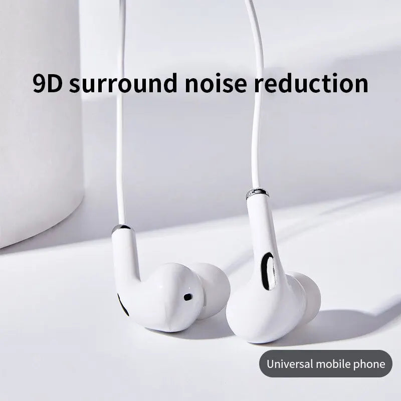 White Wired Headset With Microphone In Ear Game Mobile Phone Computer Live Recording 3.5 Interface Macaron Headset - Slobuy