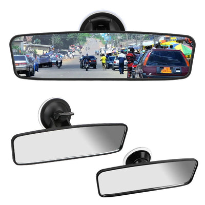 Wide-angle Rearview Mirror Car-styling Interior Rear View Mirror Adjustable Suction Cup Universal 360° Rotates Car Rear Mirror - Slobuy
