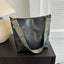 Wide Geometric Strap Shoulder Bag Large Capacity Crossbody Bags For Women,Retro Pu Leather Women's Bag For Shopping & Travel - Slobuy