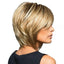 Wig Blonde Mixed Brown Bob Wigs Fashion Women's Mixed Color Blond Hair Fluffy Short Curly Hair With Oblique Bangs Natural Synthe - Slobuy