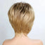 Wig Blonde Mixed Brown Bob Wigs Fashion Women's Mixed Color Blond Hair Fluffy Short Curly Hair With Oblique Bangs Natural Synthe - Slobuy