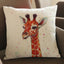Wild Animal Style Decorative Cushion African Zebra Elephant Giraffe Cushion Square Throw Pillows Cotton Linen Pillowcase 45x45cm - Slobuy