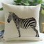 Wild Animal Style Decorative Cushion African Zebra Elephant Giraffe Cushion Square Throw Pillows Cotton Linen Pillowcase 45x45cm - Slobuy