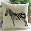 Wild Animal Style Decorative Cushion African Zebra Elephant Giraffe Cushion Square Throw Pillows Cotton Linen Pillowcase 45x45cm - Slobuy